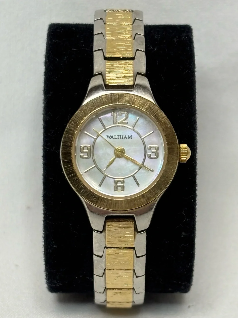 Waltham Ladies MOP Dial Gold & Silver 2 Tone Quartz Watch #6103